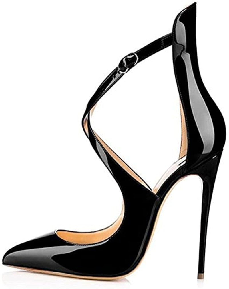 Black Leopard Jane Cross Pumps