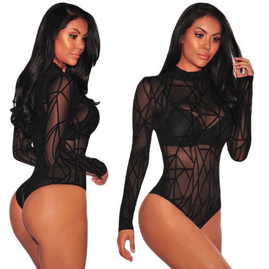 Femme Sheer Tile Bodysuit