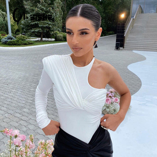 Elegant One Shoulder Bodysuit