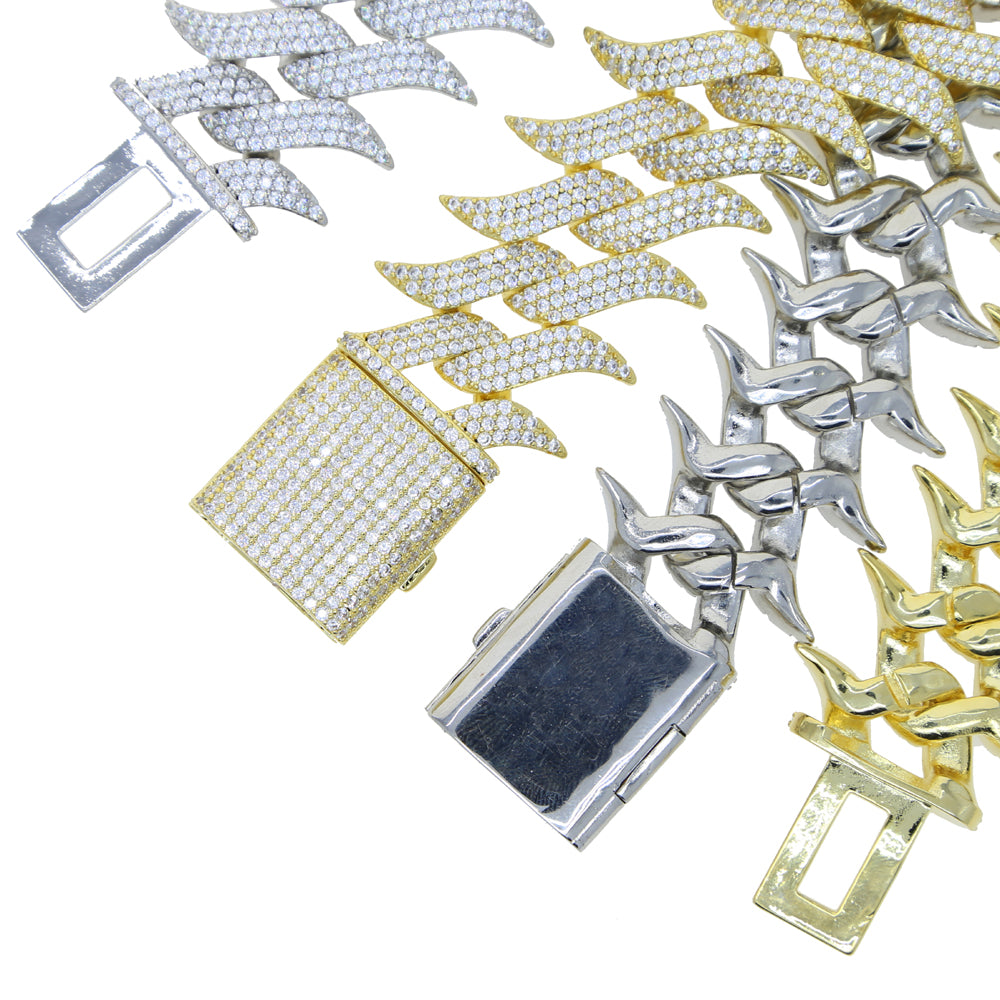 Men Micro Paved Spike Bracelet