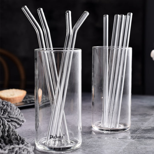 8Pcs Glass Straws