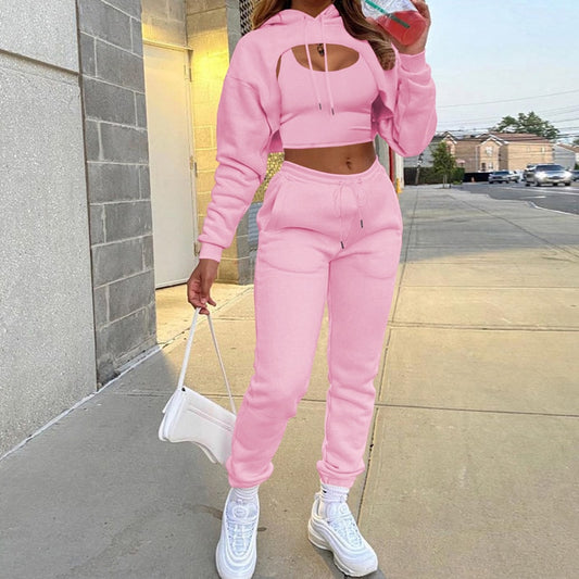 Women's 3Pcs Fleece Tracksuit