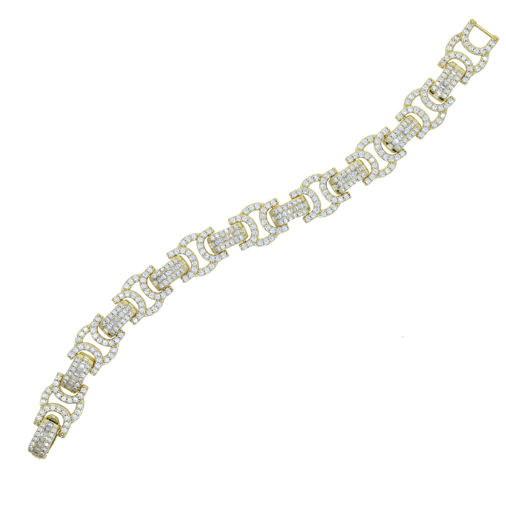 Vintage Baguette Link Chain Bracelet