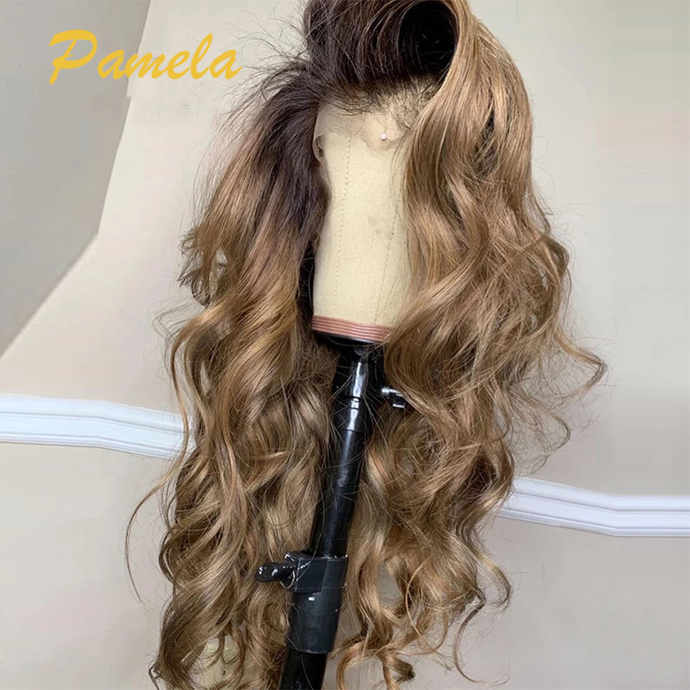 HD Transparent Full Lace Ash Blonde Body Wave Wig