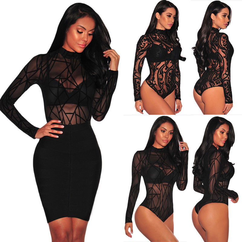 Femme Sheer Tile Bodysuit