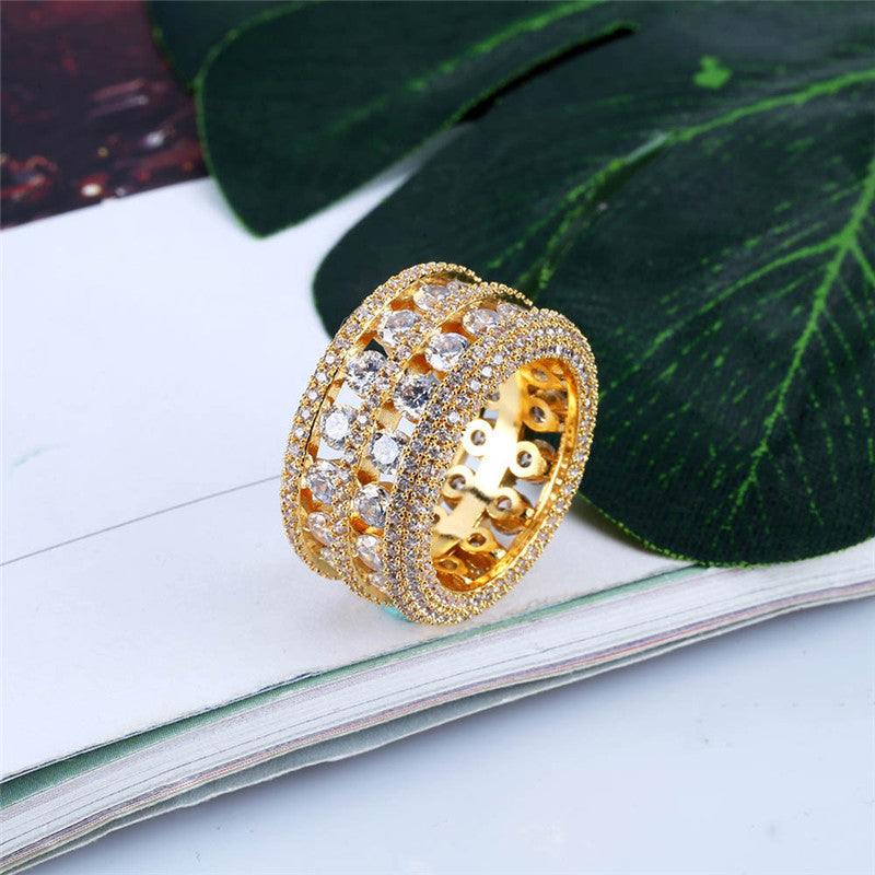 Men's Double Row Diamond Ring