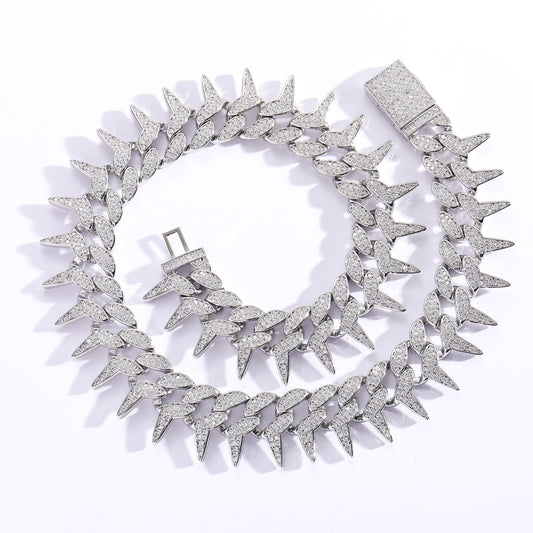 23mm Box Ice Thorns Cuban Necklace