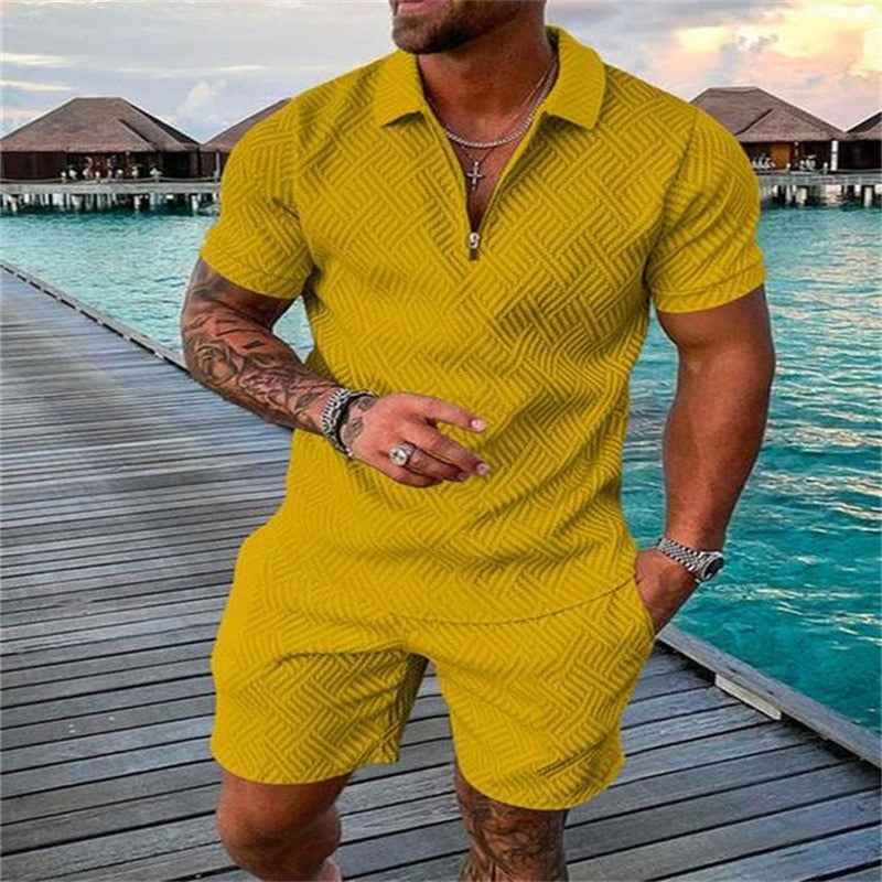 Men's Polo 2 Piece Short Set