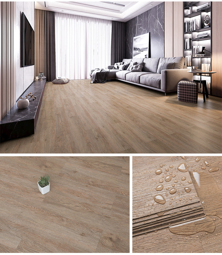 Waterproof Self-Adhesive Thick Wood Grain Floor Sticker (91x15cm)
