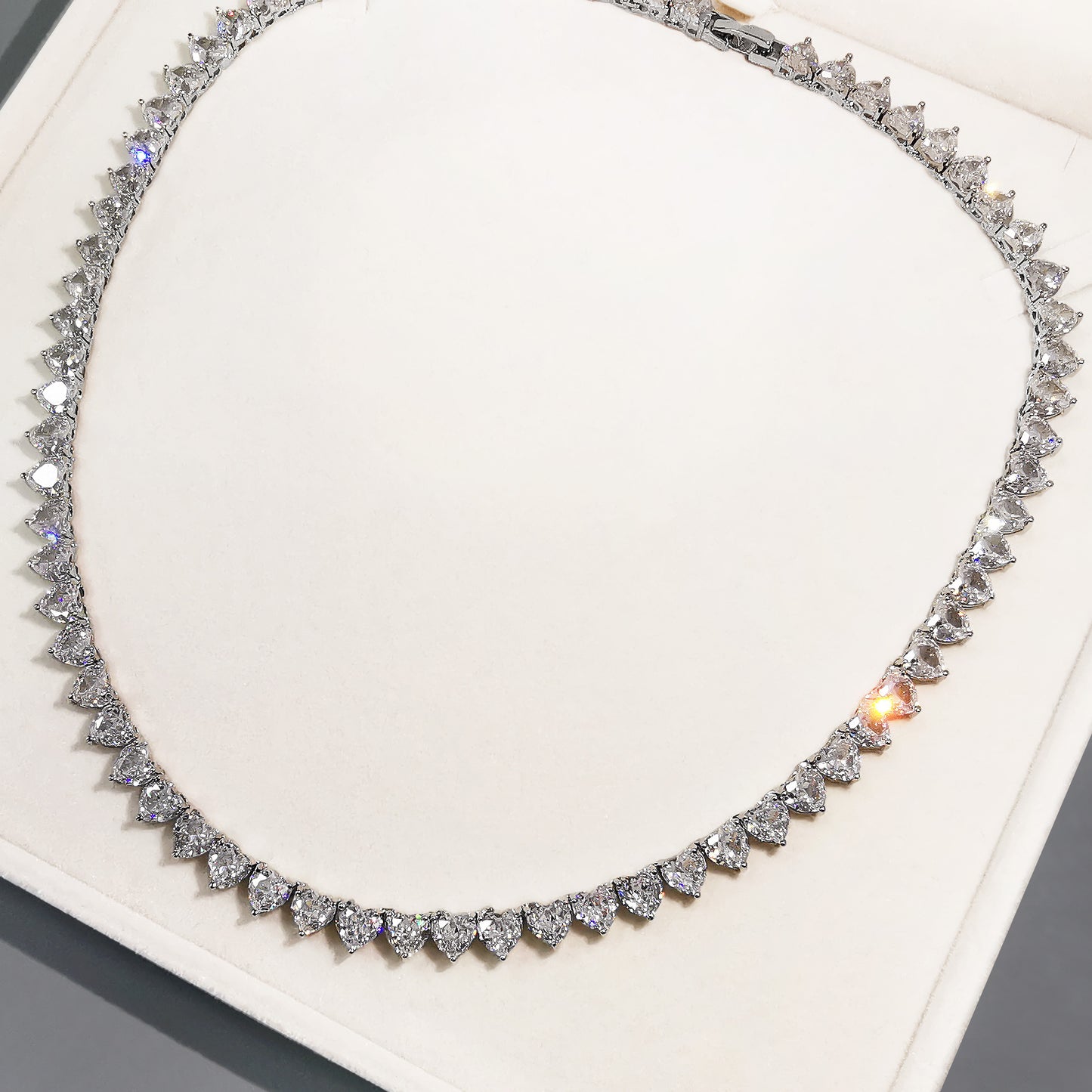 6MM Heart Stone Tennis Necklace