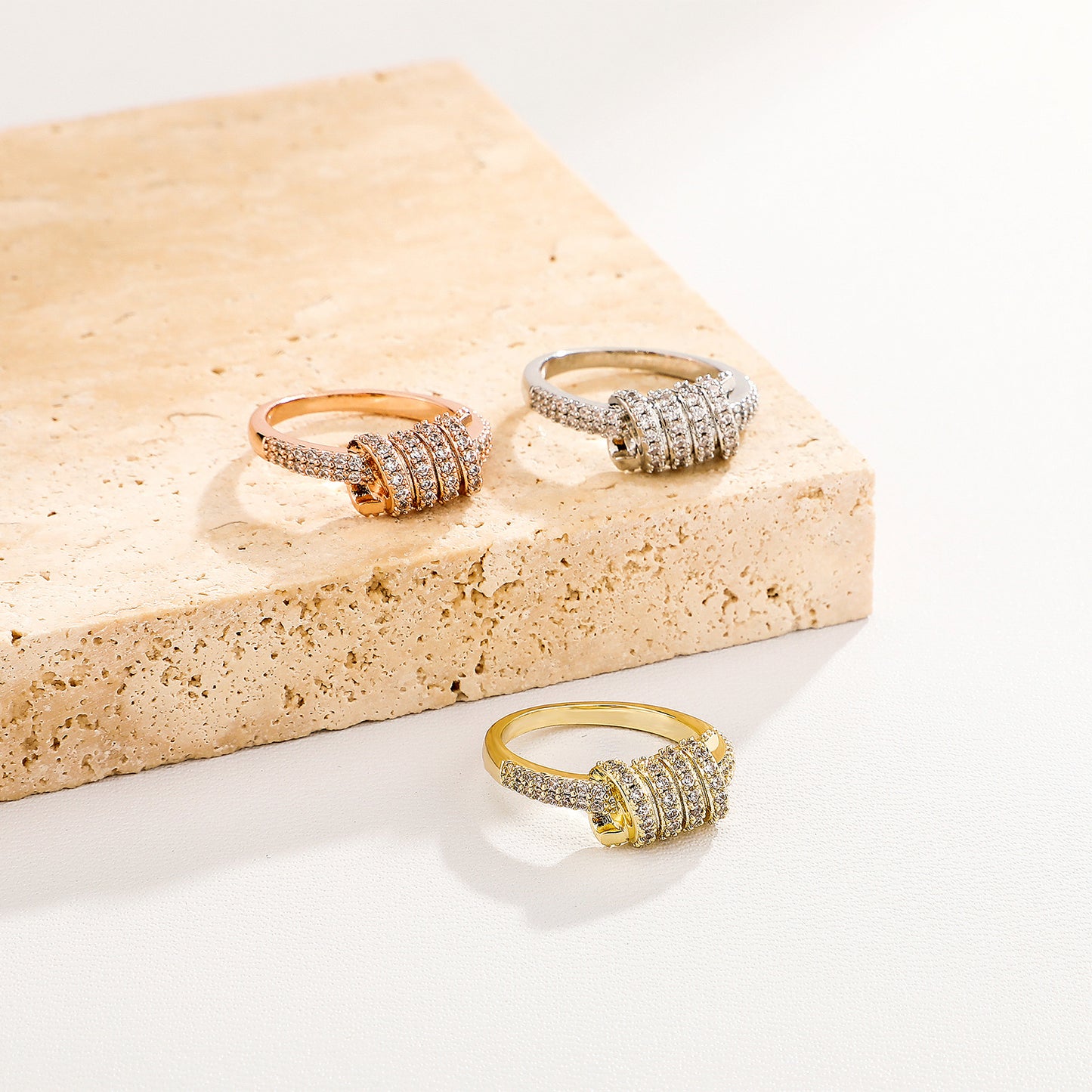 Gold Plated Barbed Wired Ring