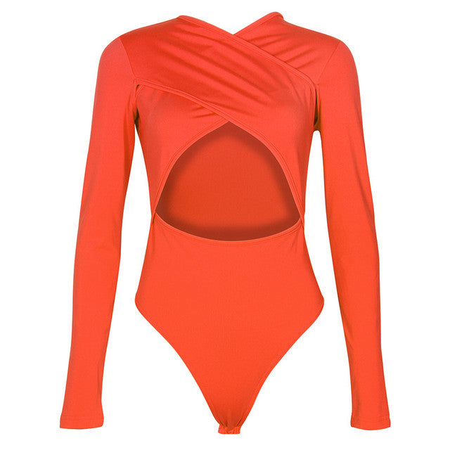 Criss Cross Long Sleeve Bodysuit