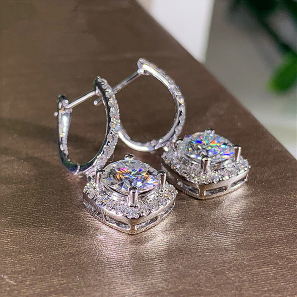 Brilliant Square Dangle Earrings