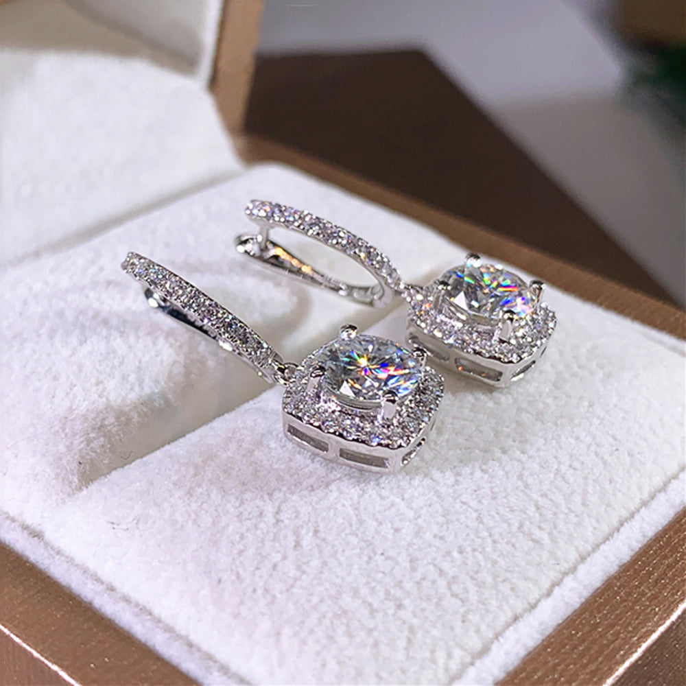 Brilliant Square Dangle Earrings