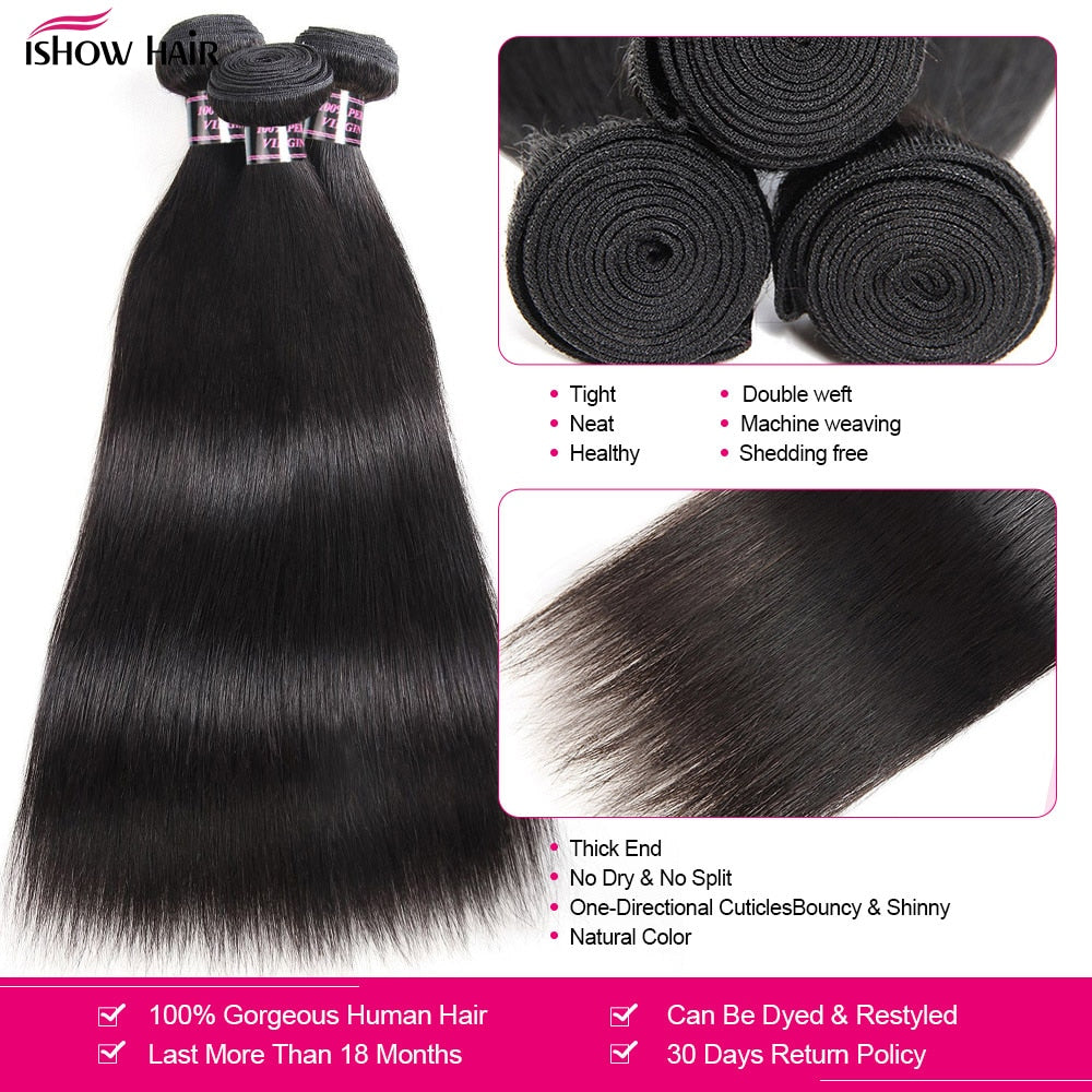 Bone Straight Human Hair Bundles