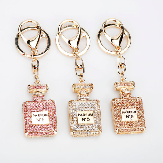 Crystal Perfume Bottle Keychain