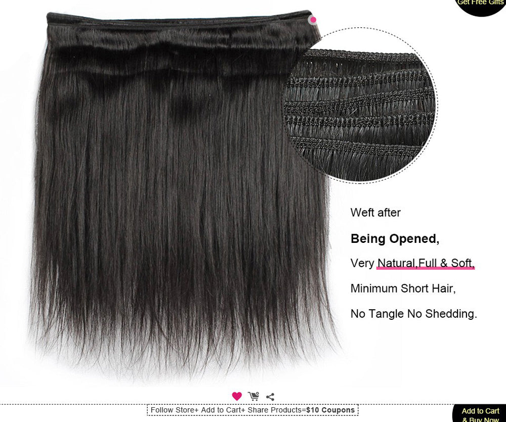 Bone Straight Human Hair Bundles