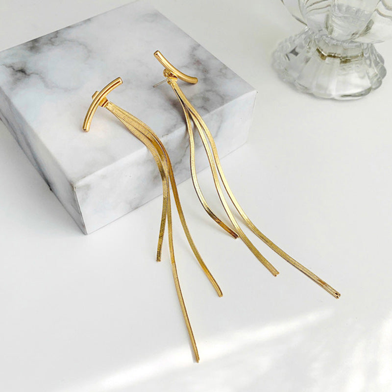 Vintage Bar Tassel Drop Earrings