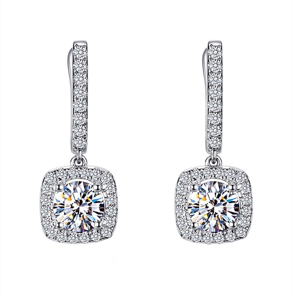 Brilliant Square Dangle Earrings