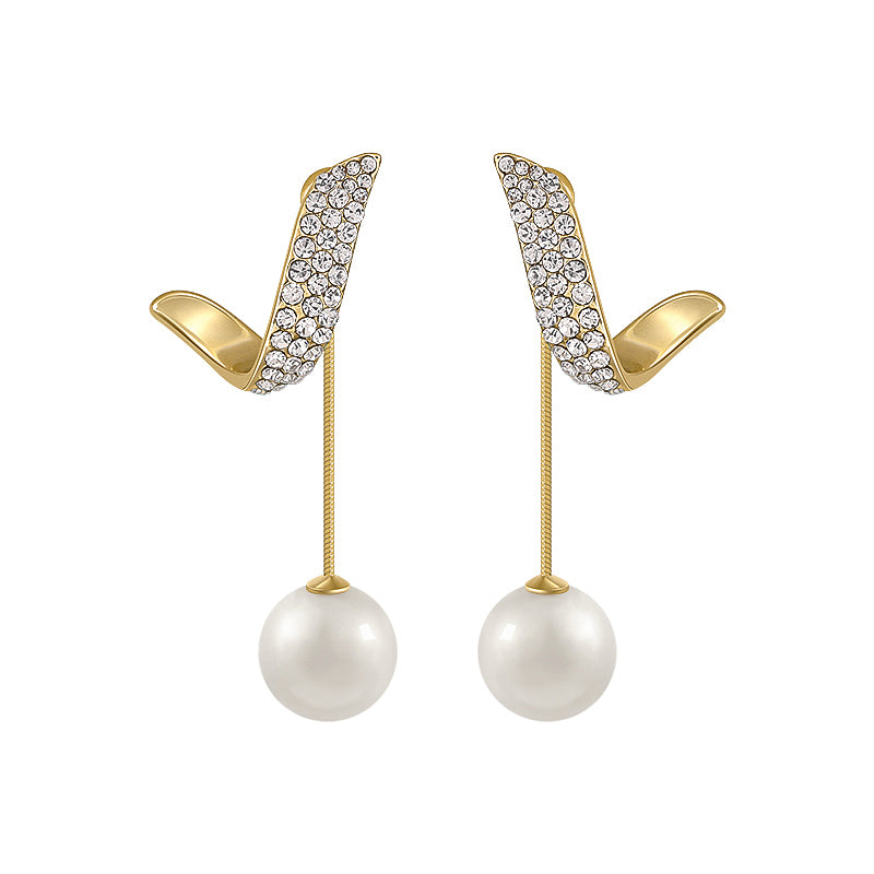 Pair Me Up Geometric Pearl Pendant Earrings