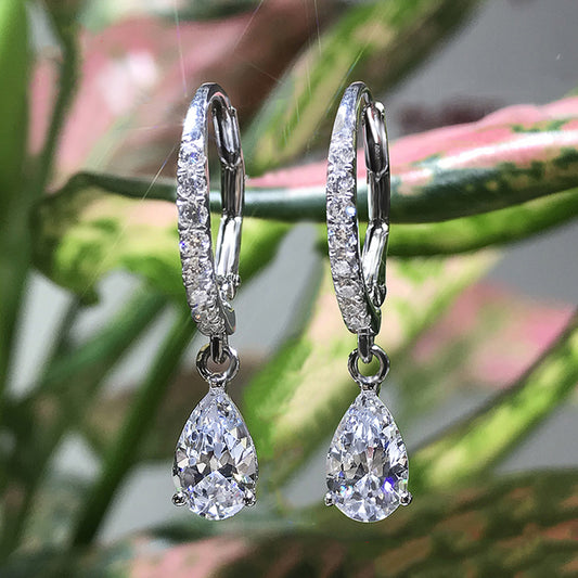 Delicate CZ Drop Earrings