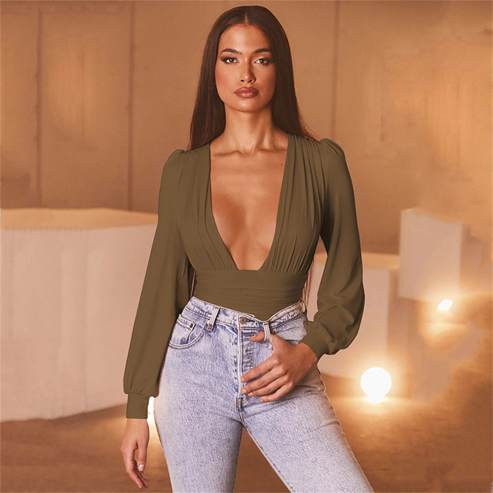 Ruched Panel Bodysuit