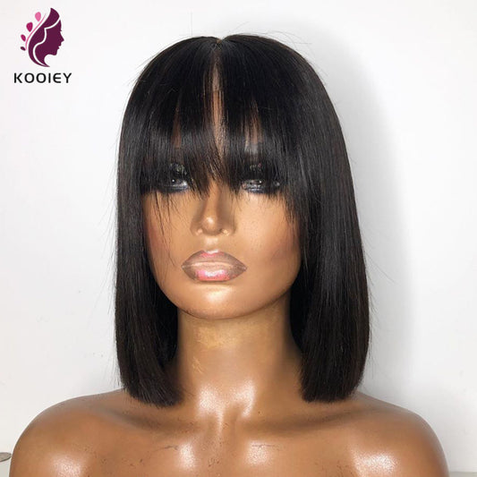 Human Hair Wig with Silk Top