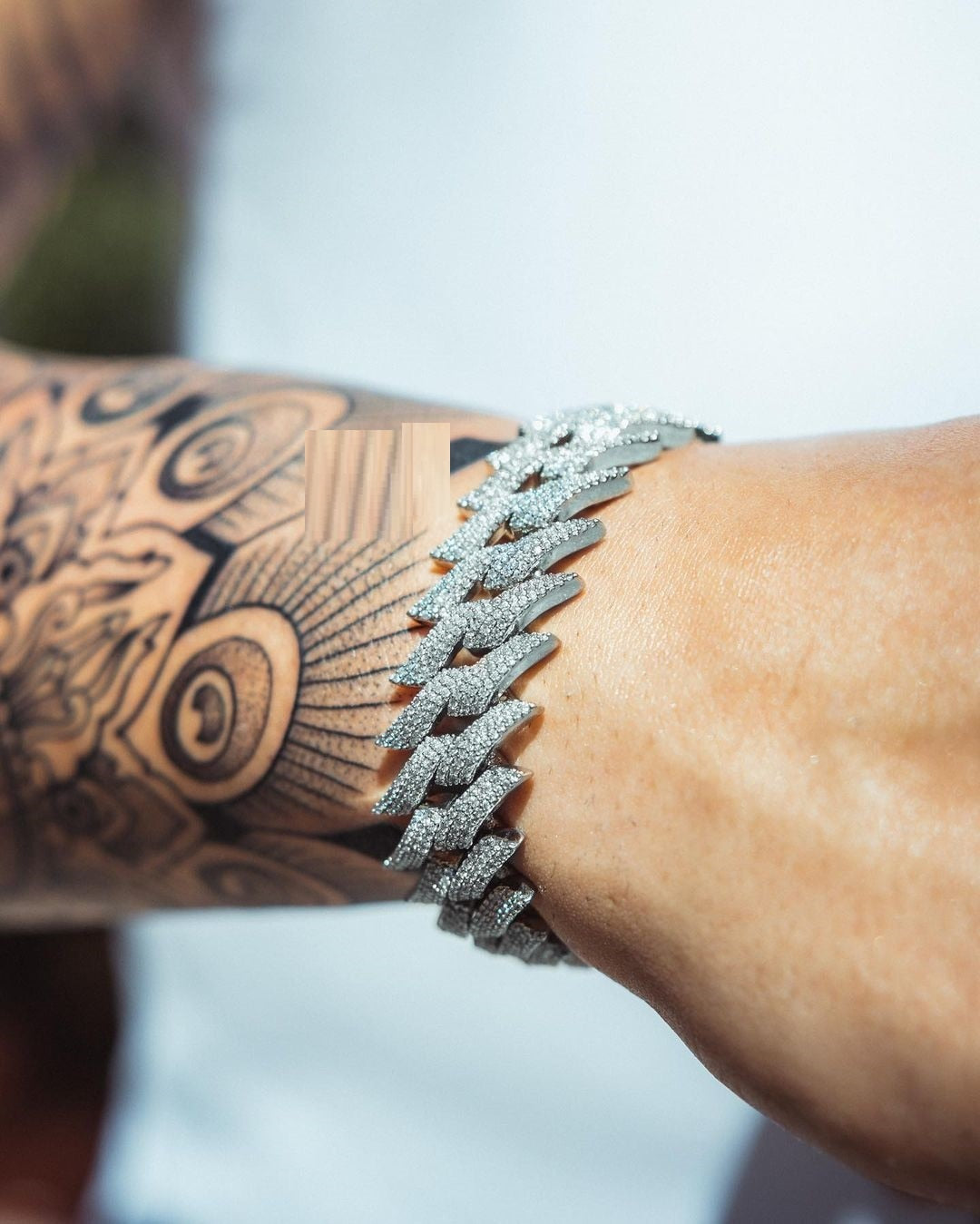 Men Micro Paved Spike Bracelet