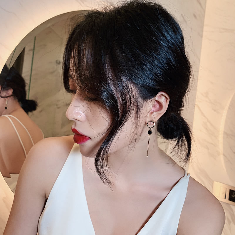 Simply Dropping Gorgeous Gold and Black Earrings
