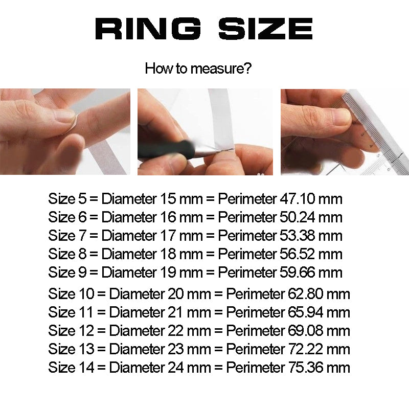 Men's Silver and Triple Black Horizontal Stainless Steel Strength Ring